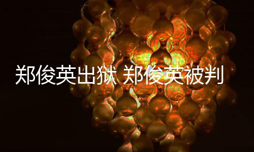 郑俊郑俊郑英出狱 英被判了回顾几年俊英事件